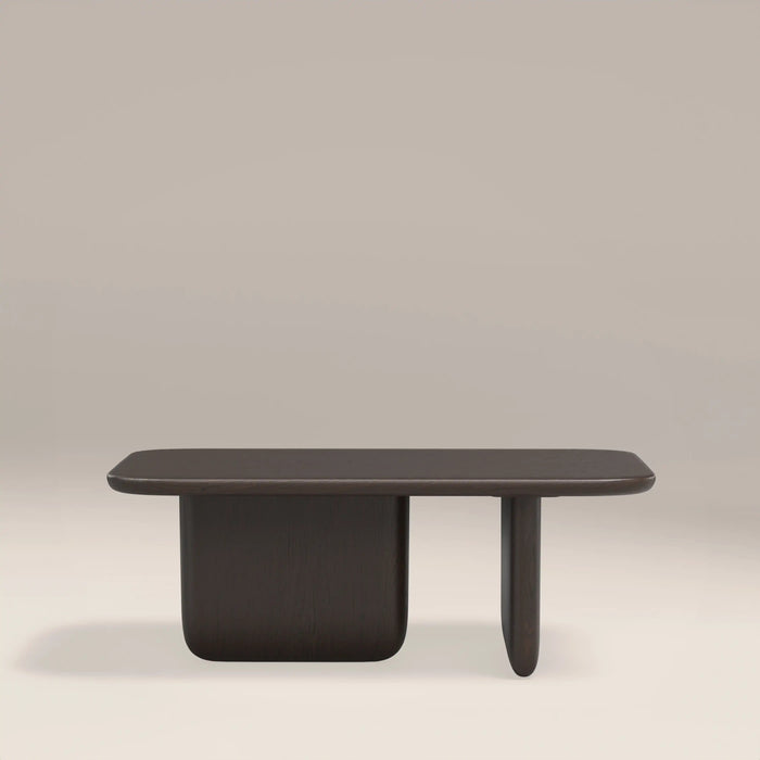Aliza Rectangle Wooden Coffee Table Dark Walnut