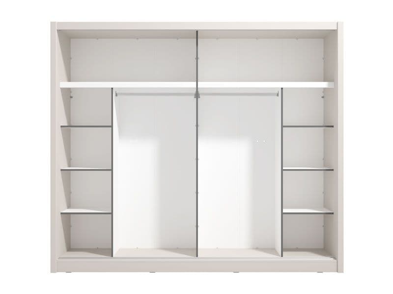 Alvira Cashmere Taupe 251cm Extra Large Mirrored Sliding Door Wardrobe 11013762