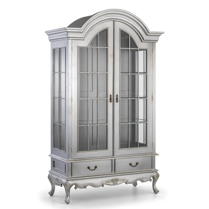 Cristal French Silver Louis Display Cabinet