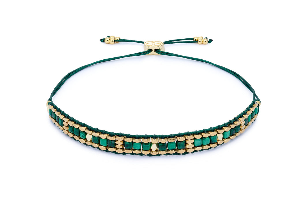 Zapatilla Ruby Zoisite & Gold Bracelet Stack