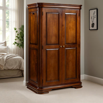 Antoinette French Sleigh Double Wardrobe