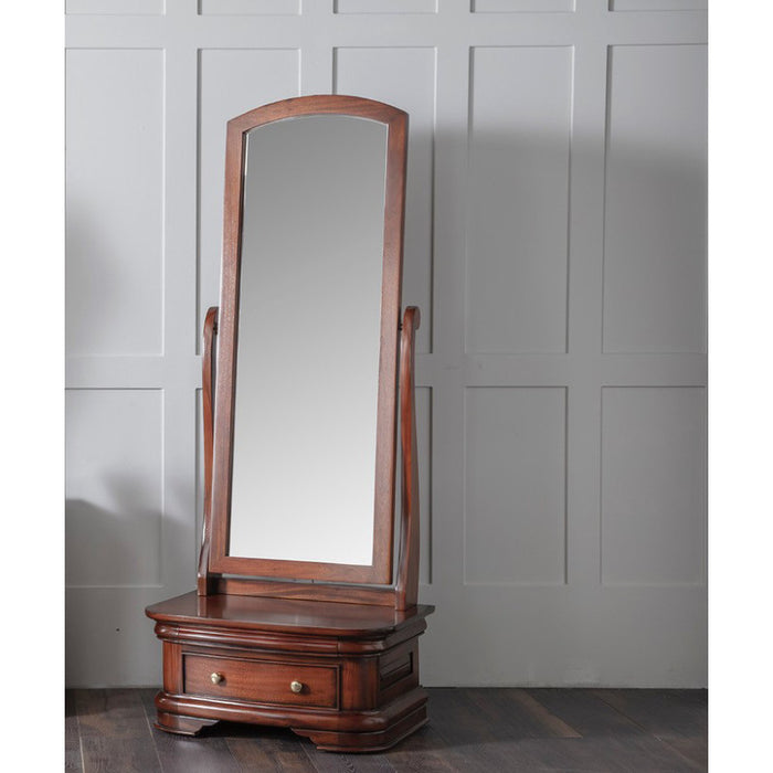 Antoinette French Sleigh Cheval Mirror