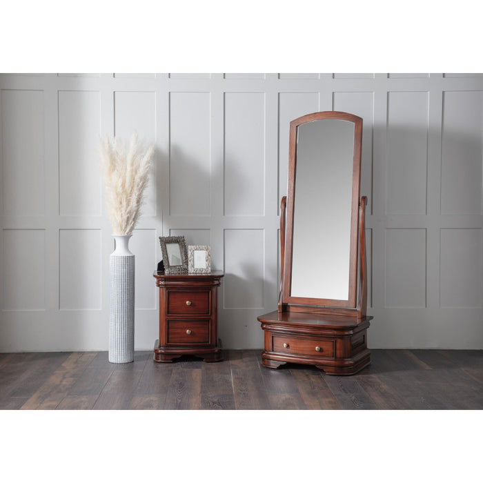 Antoinette French Sleigh Cheval Mirror