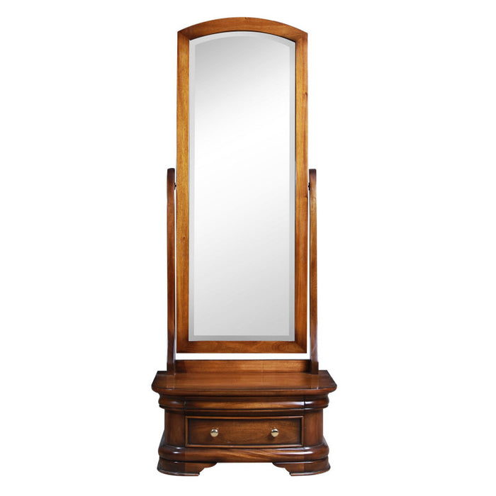 Antoinette French Sleigh Cheval Mirror
