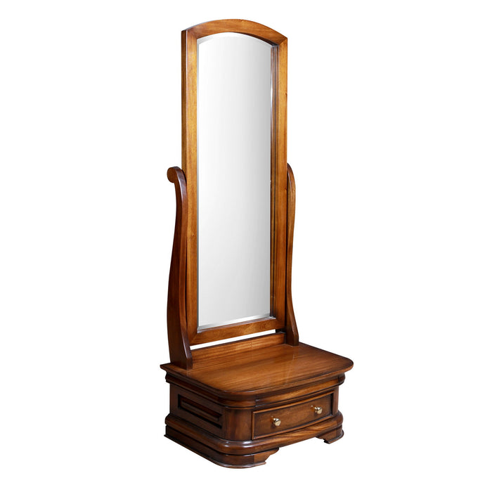 Antoinette French Sleigh Cheval Mirror