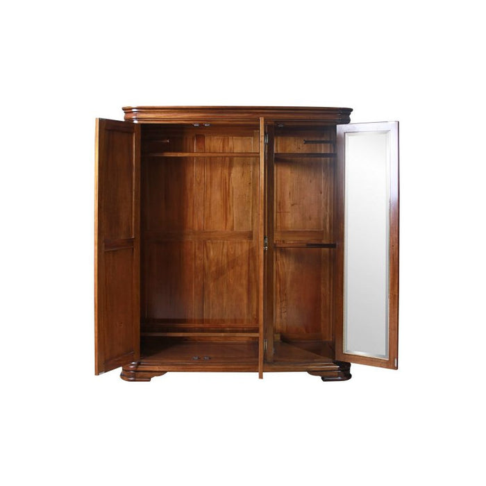 Antoinette French Sleigh Triple Wardrobe