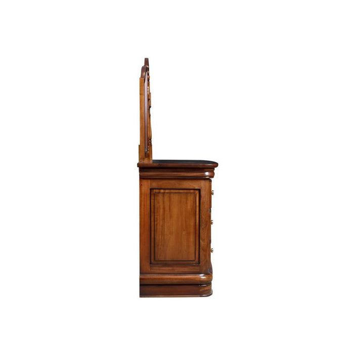 Antoinette French Sleigh Dressing Table with Mirrors