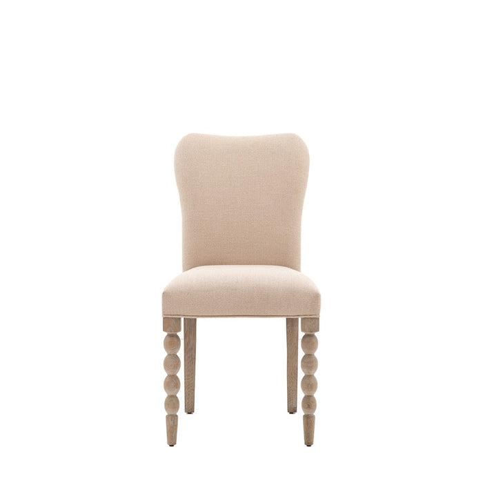 Artisan Contemporary Linen Upholstered Dining Chair pair