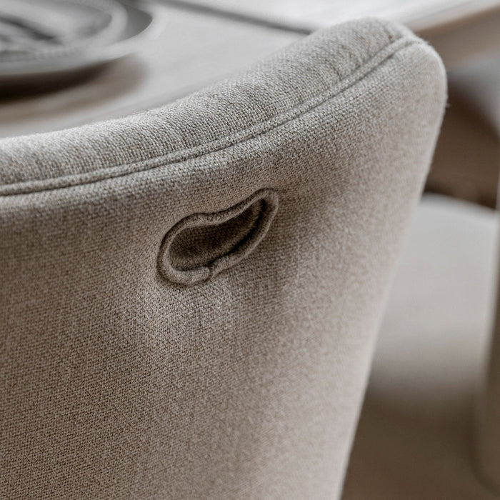 Artisan Contemporary Linen Upholstered Dining Chair pair