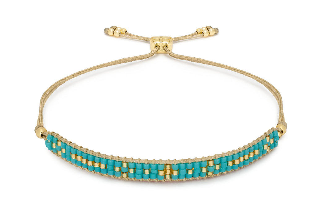 Baros Turquoise & Gold Stacking Bracelet