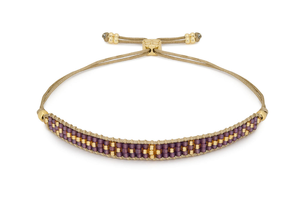 Aslan Gold Mulberry Beaded Friendship Bracelet