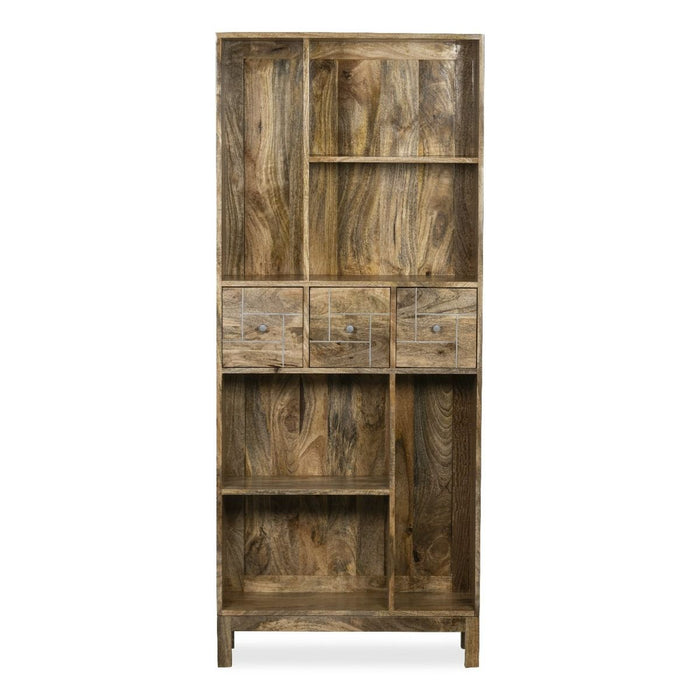 Inset Light Mango 75cm Bookcase - In Stock