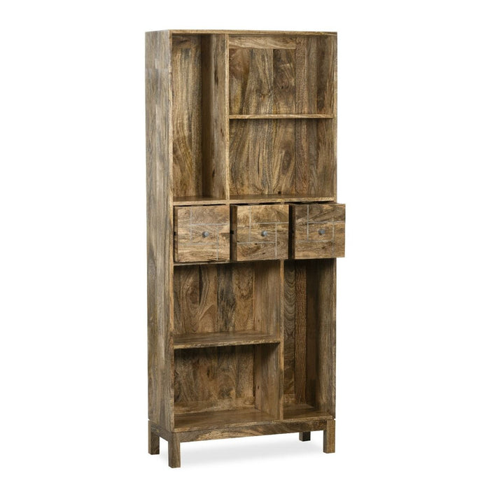 Inset Light Mango 75cm Bookcase - In Stock