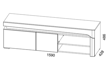 Amos Mann Grey And White Gloss TV Unit