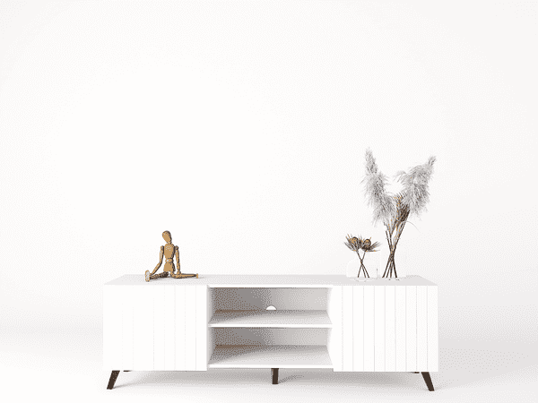 Matte White Large TV Cabinet