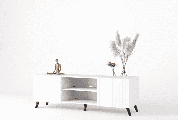 Matte White Large TV Cabinet