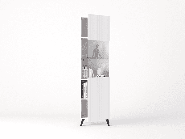 Matte White Tall Display Cabinet