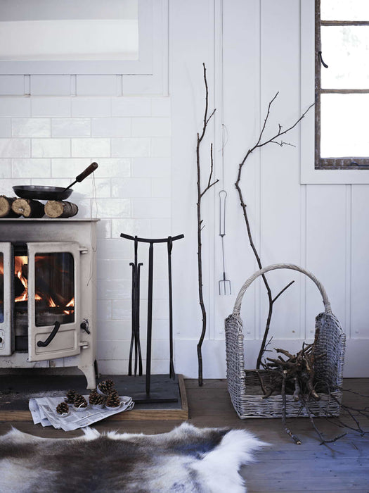 Wrought Iron Two Piece Fireside Set
