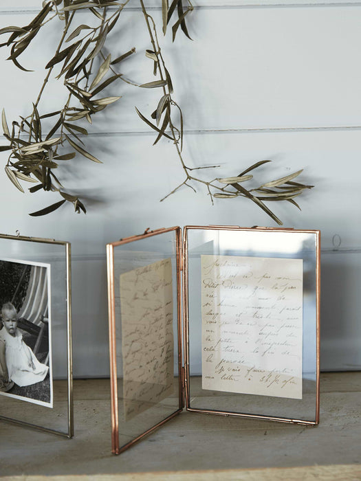 Hinged Glass Frame - Copper