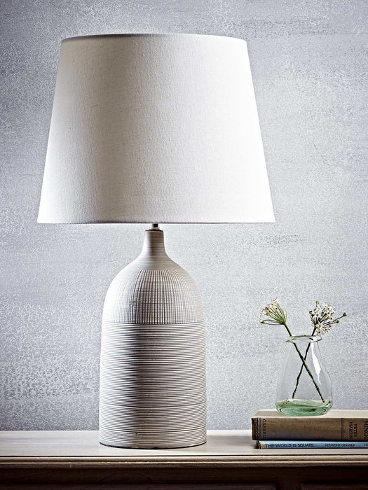 Etched Grey Table Lamp