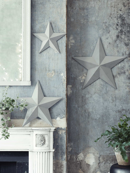 Three Gesso Stars - Light Grey