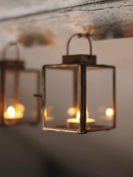 Tiny Copper Tea Light Lantern