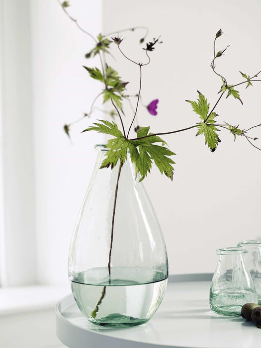 Teardrop Recycled Glass Vase