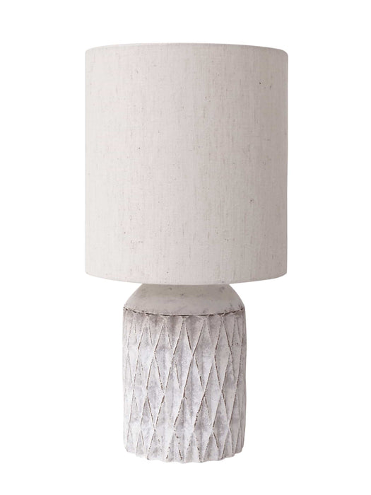 White Glazed Terracotta Table Lamp