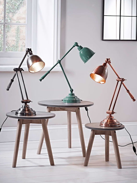 Ankur Desk Lamp - Antique Zinc