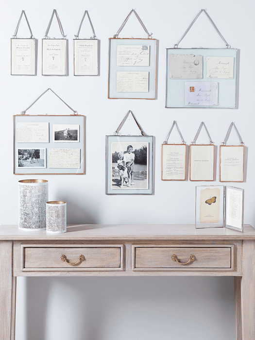 Three Delicate Hanging Frames - Copper