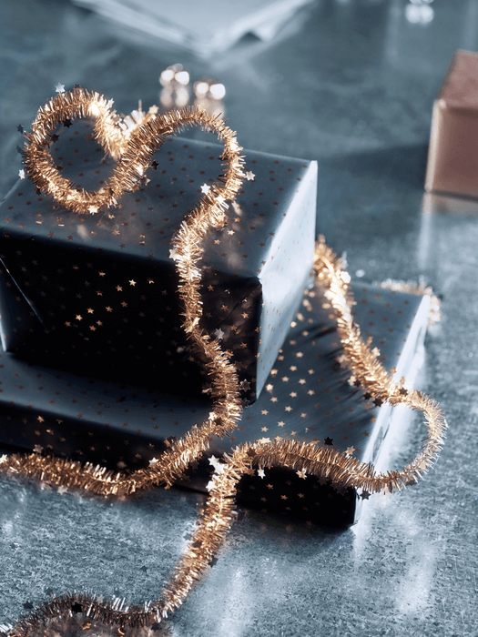 Copper Stars Micro Tinsel
