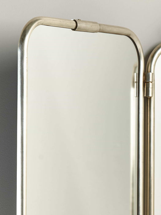 French Triple Mirror - Antique Silver