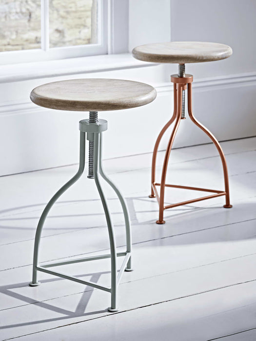 Elegant Twist Stool - Copper