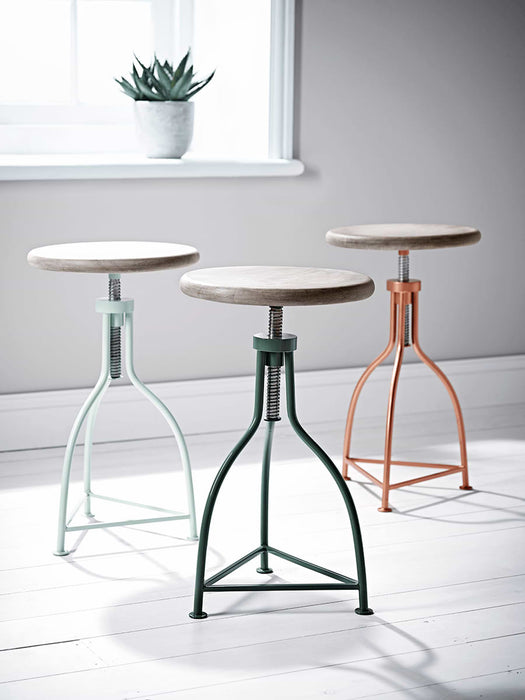Elegant Twist Stool - Green