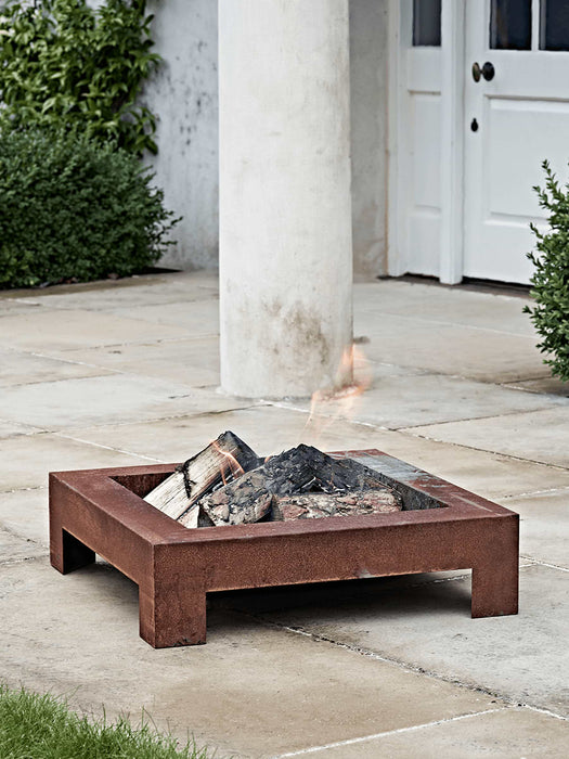 Square Rusty Brazier