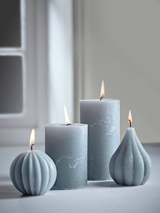 Soft Grey Pillar Candle - Small