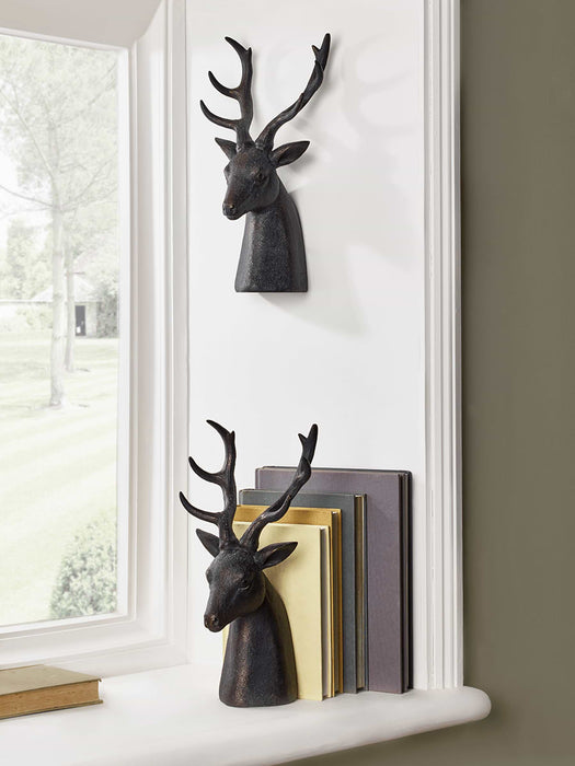 Two Stag Heads