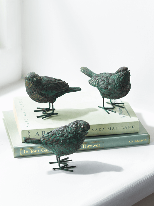 Three Verdigris Birds
