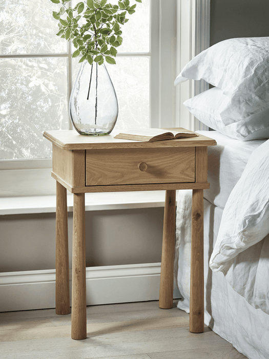 Bergen Oak Bedside Table - Natural