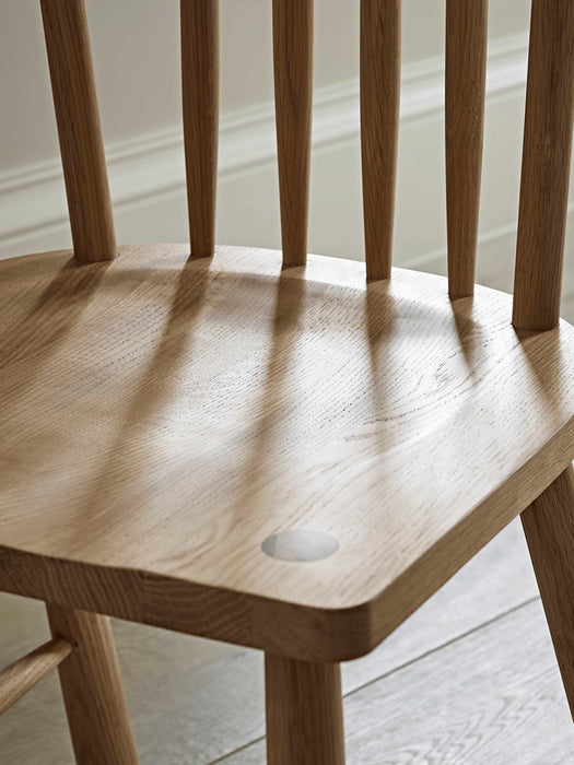 Two Bergen Oak Dining Chairs