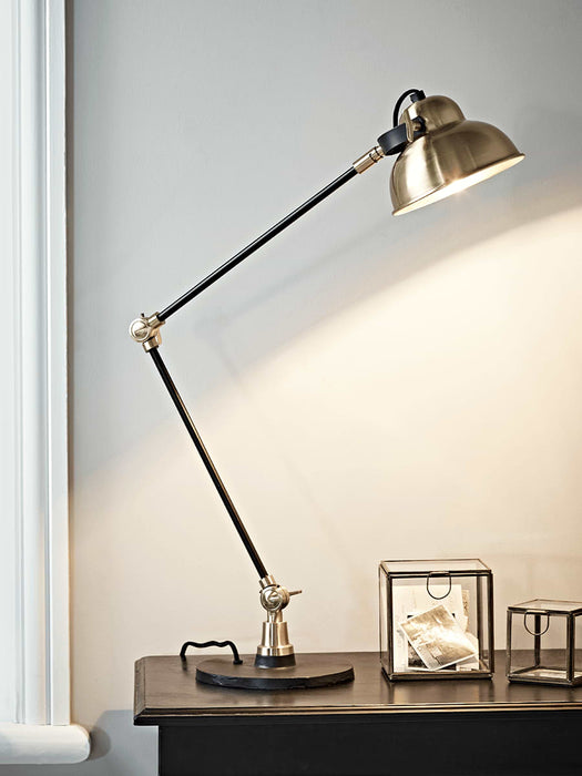 Brass & Black Desk Lamp