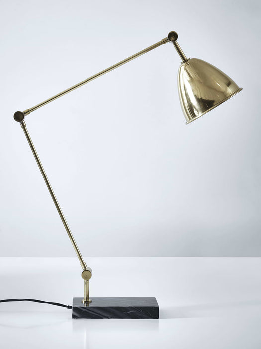 Brass & Marble Desk Lamp