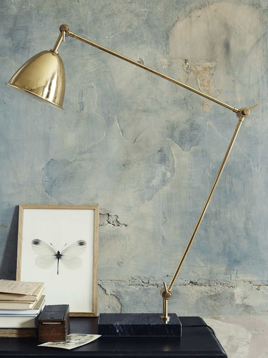 Brass & Marble Desk Lamp