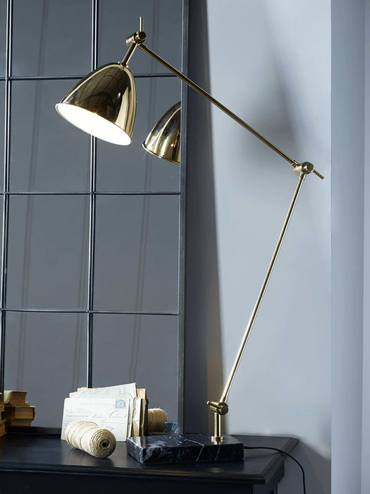 Brass & Marble Desk Lamp