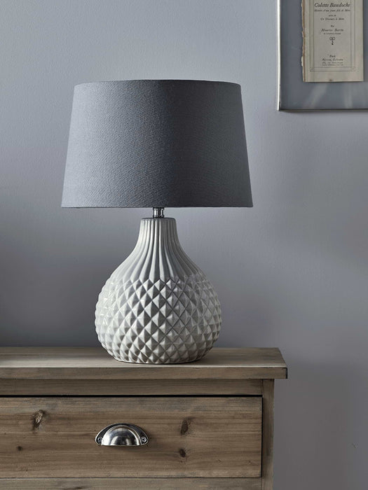 Embossed Ceramic Table Lamp