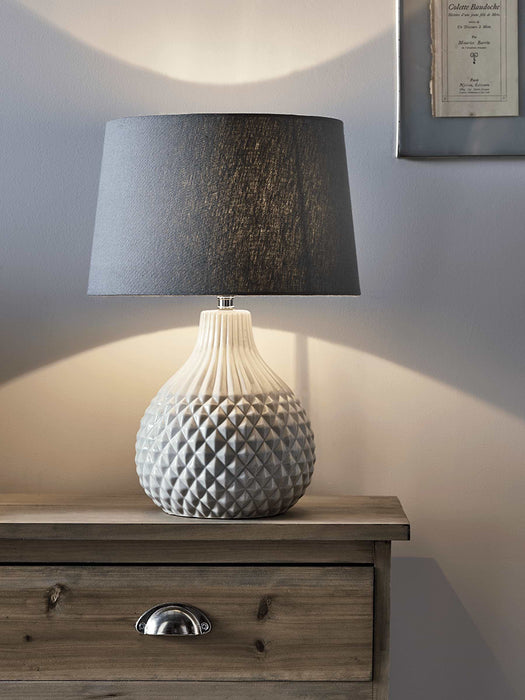 Embossed Ceramic Table Lamp