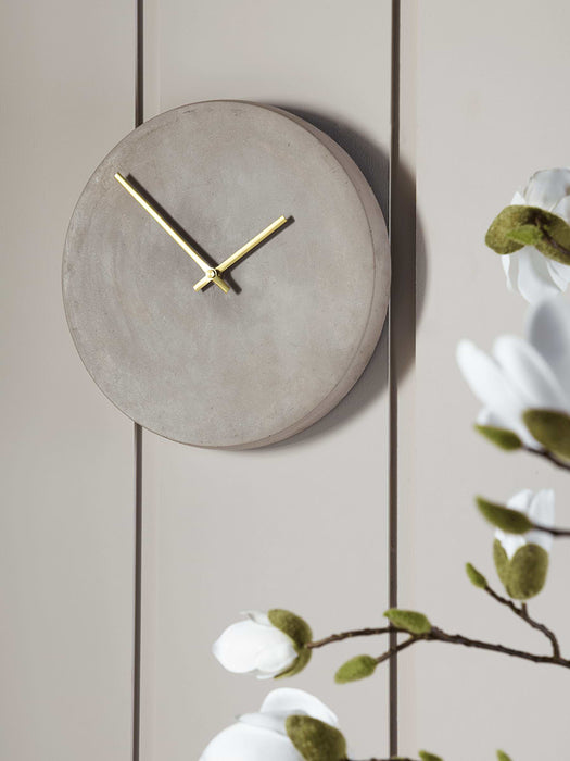 Concrete & Brass Clock