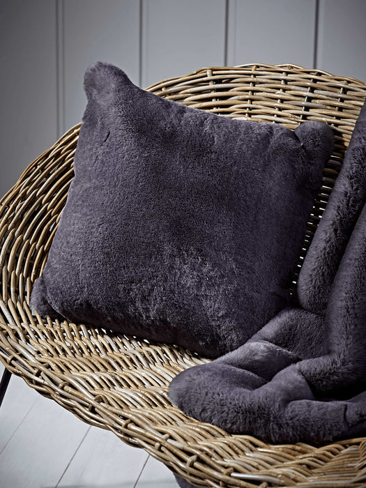 Supersoft Faux Fur Cushion - Russian Blue
