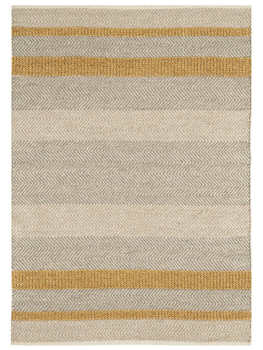 Flatweave Stripe Rug - Mustard