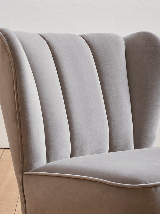 Westbury Velvet Chair - Light Grey